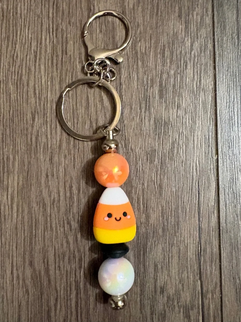cute handmade candy corn bag charm